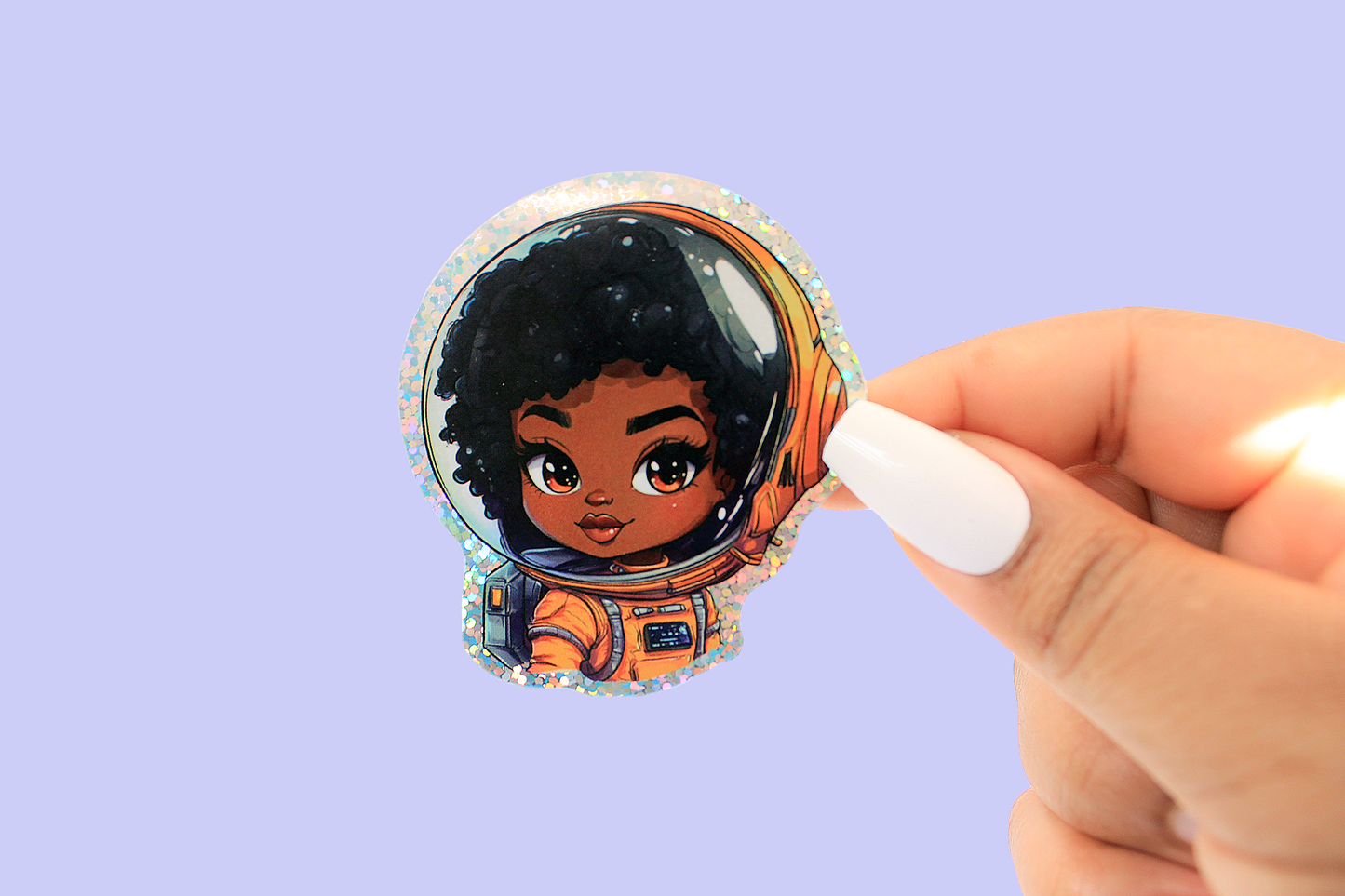 Rocket Raye Fro Friend Glitter 2.5in Sticker