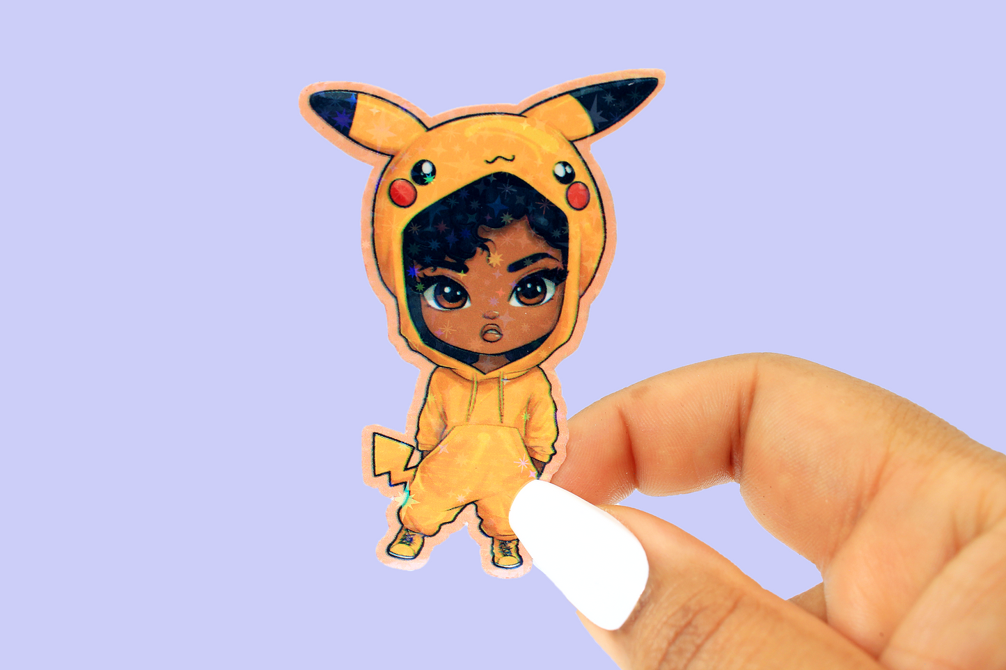 Pikaboo Fro Friend Holographic 3in Sticker