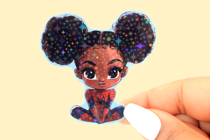 Amani Web Fro Friend Holographic 2.5in Sticker