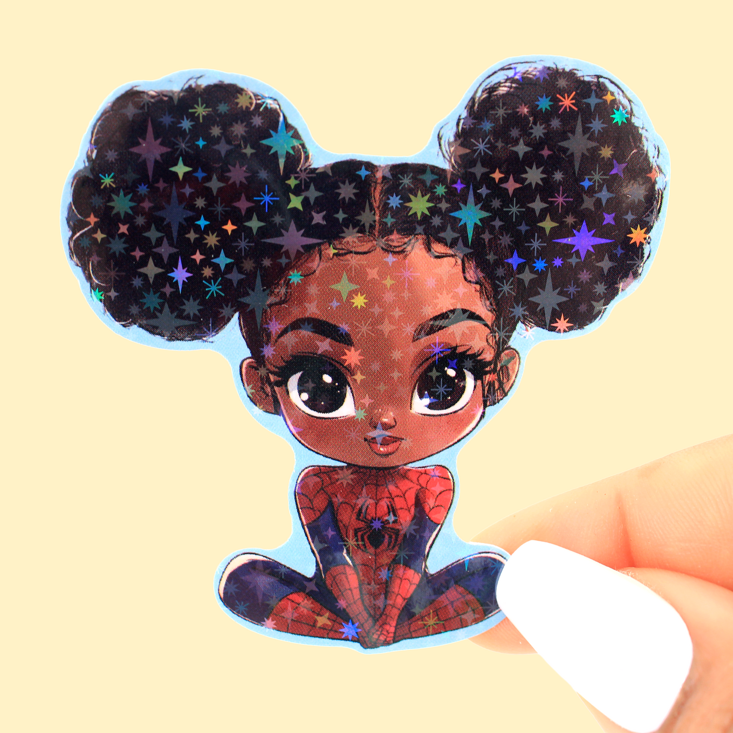 Amani Web Fro Friend Holographic 2.5in Sticker