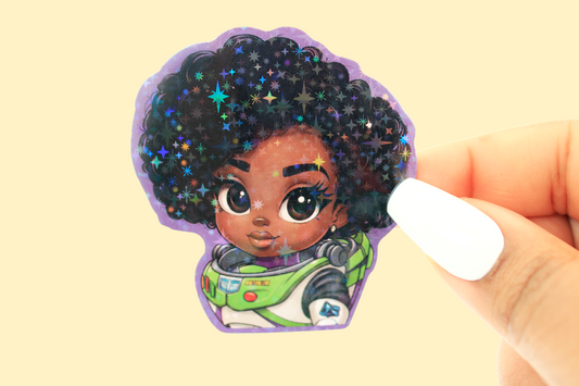 Galaxi Glo Fro Friend Holographic 2.5in Sticker