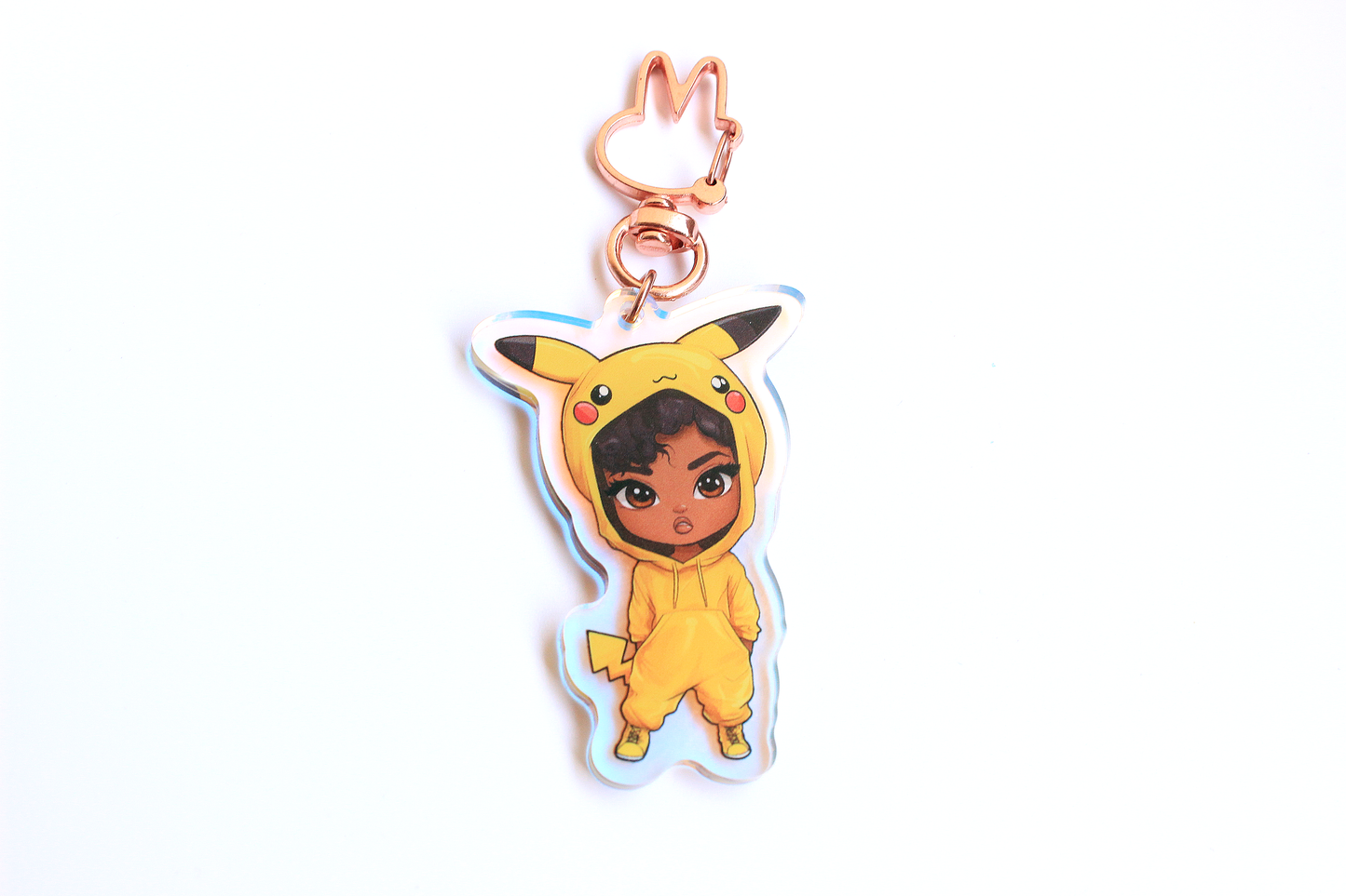 Pikaboo Rainbow Acrylic 2.5in Keychain Double Sided